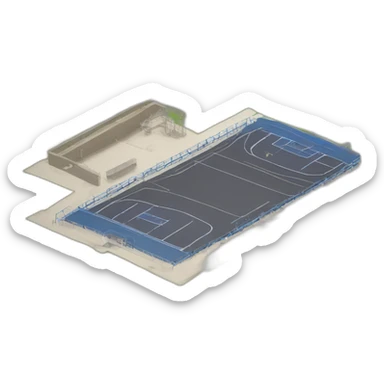 construction yard of a sports facility sticker