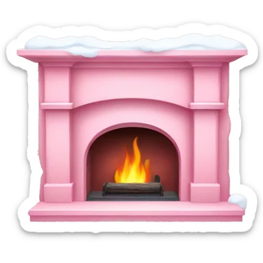 Winter Pink FirePlace sticker