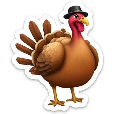 Festive turkey  sticker