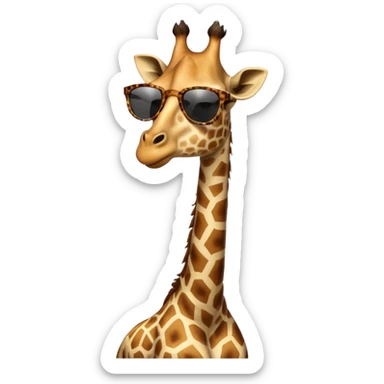 Giraffe with sunglasses sticker