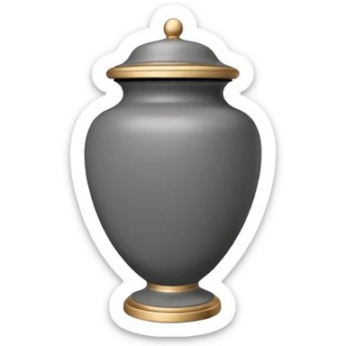 grey funeral urn
 sticker