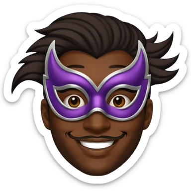 masquerade masked black man sticker