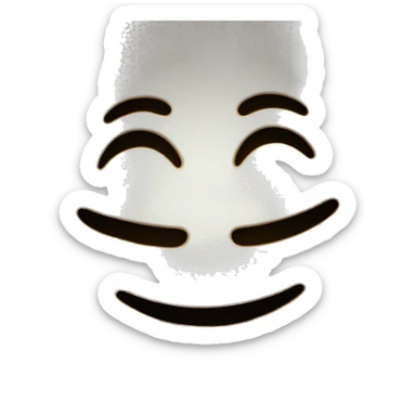 two smiling face emojis, they are next to each other but one is slightly behind the other one and in the shadows sticker