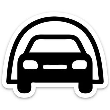 solid elegant minimalistic icon of a car covered with a transparent protective film, clean lines, no background sticker