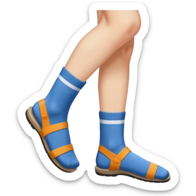 socks on with sandals on sticker