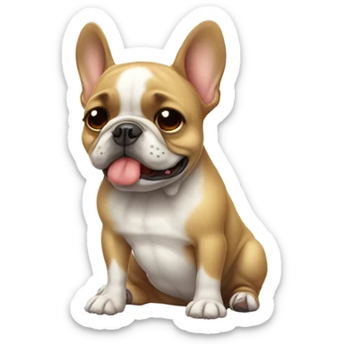 French bulldog is crying  sticker
