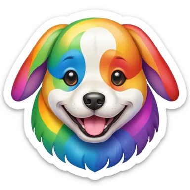 dog being gay sticker