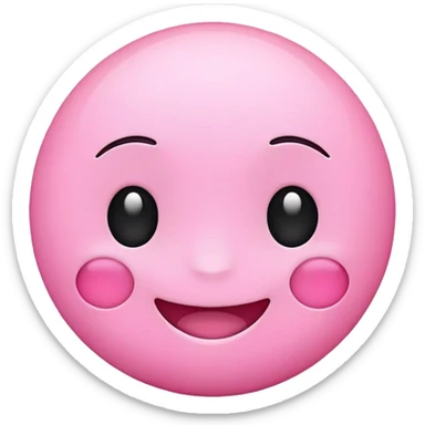 Cute pink emoji sticker