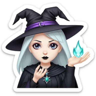 goth witch banishing monitoring spirits  sticker
