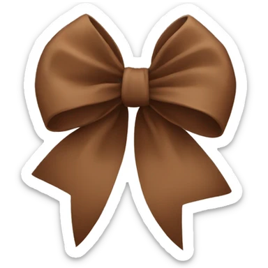 Brown bow sticker
