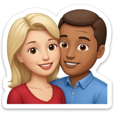 Husband and wife kissing sticker