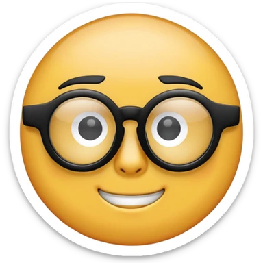 black glasses sticker