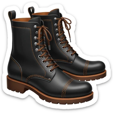 generate me black boots for man sticker