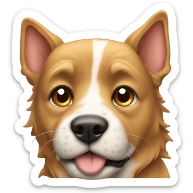 Patte de chien qui serre la patte d'un chat sticker