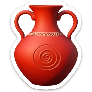 Spiral Pottery Vase red sticker