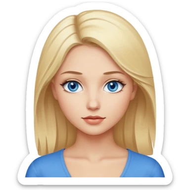 blonde hair blue eyes woman sexy look sticker