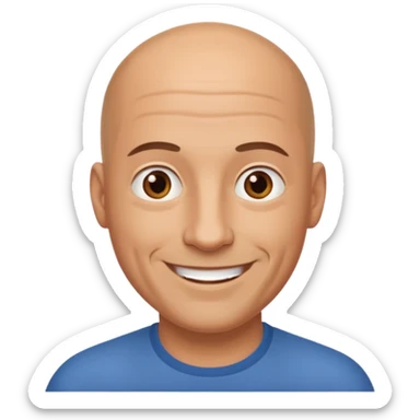 Bald dad sticker