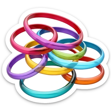   Colourfull Glass Bangles sticker