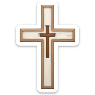 white cross sin madera  sticker