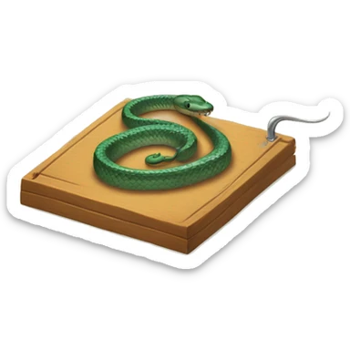 a snake in a mouse trap sticker