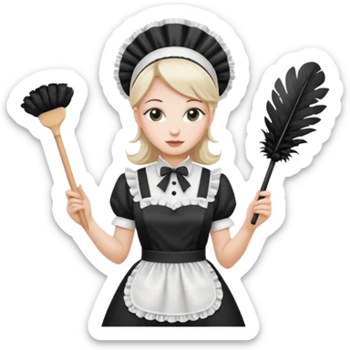 French maid sticker
