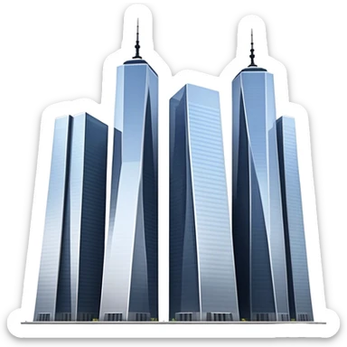 6 world trade centre towers sticker