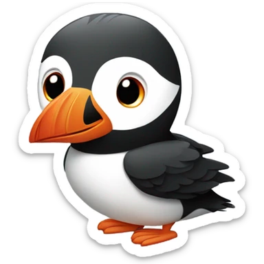 Cute puffin sticker