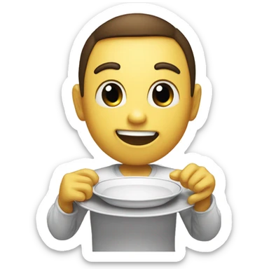bolob emoji holding a plate that says DP-CORE. sticker