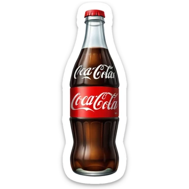 coca cola bottle with black label sticker