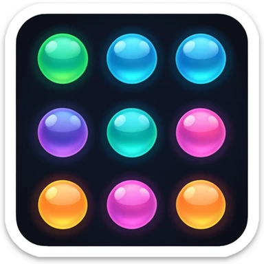 magic spheres, neon, glow sticker