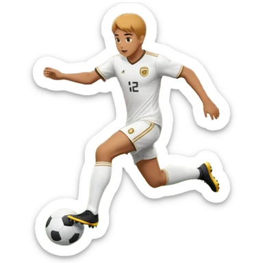 An icon showcasing a virtual sports game, featuring a player in action on the field or court. The design includes dynamic movement, like kicking a soccer ball or swinging a tennis racket, with a virtual scoreboard and crowd in the background. Transparent background sticker