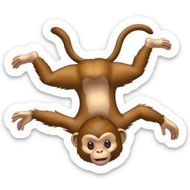 monkey doing a backflip sticker