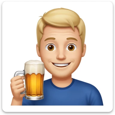 A man drinking beer sticker