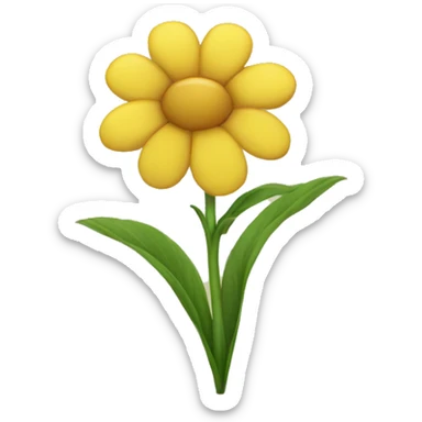 Yellow flower sticker