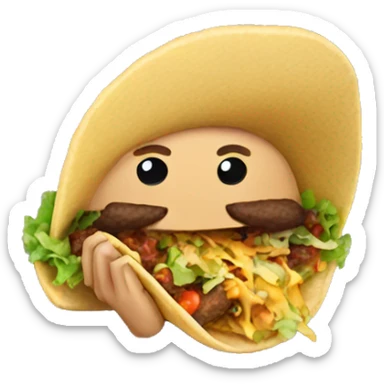 eating tacos  sticker
