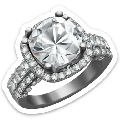 wedding ring with diamond sticker