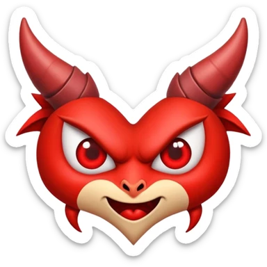 Diablo con ojos de corazón  sticker