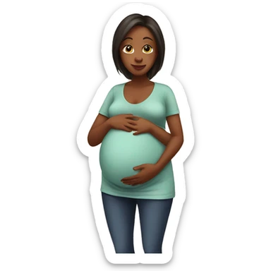 pregnant mom sticker