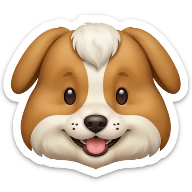 Head of a dog, smiling with closed mouth, no tongue showing
 sticker