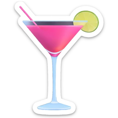 cosmopolitan cocktail in a martini glass sticker