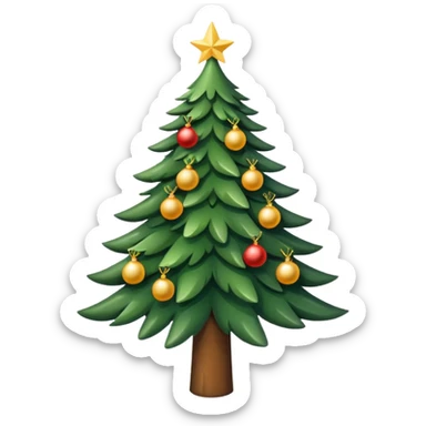 Christmas tree market sticker