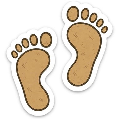 ghibli style footprints sticker