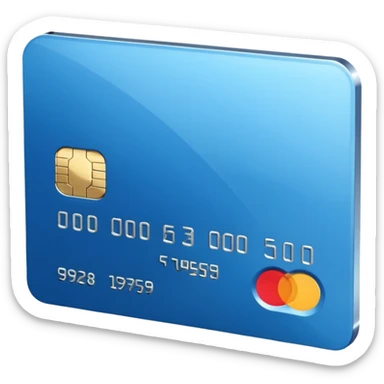 3D style credit card icon, no text sticker