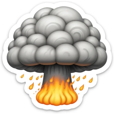 nuclear mushroom cloud sticker