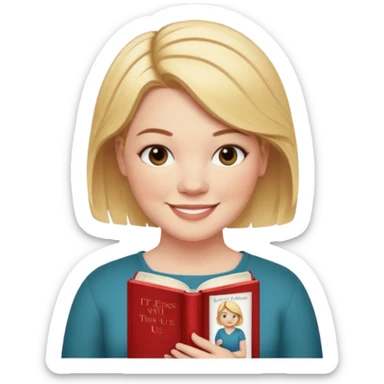 generate an ios genmoji of COLLEEN HOOVER "IT ENDS WITH US" book sticker