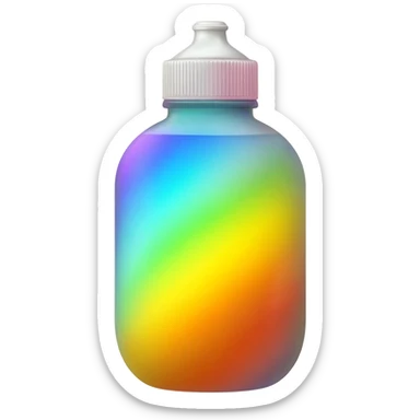 bouteille d'eau de couleur arc en ciel sticker