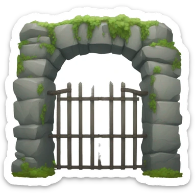 The stone gate sticker