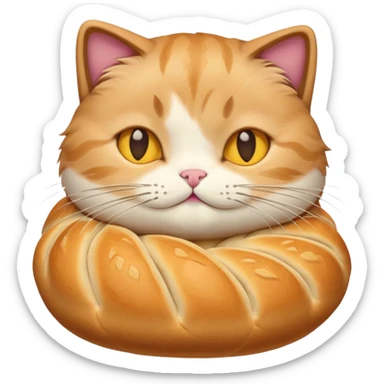 Cat kneading bread sticker