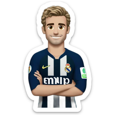 Griezmann portant le maillot du Real Madrid sticker