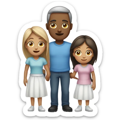 Mom and dad and three sisters sticker